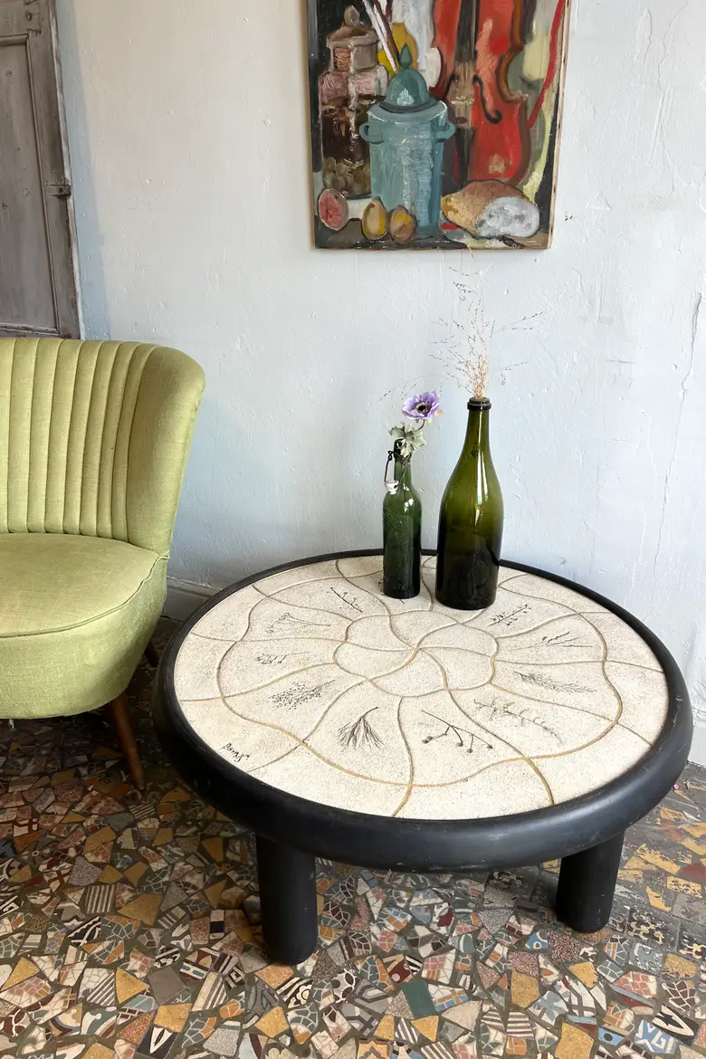 Table basse signée Barrois année 60