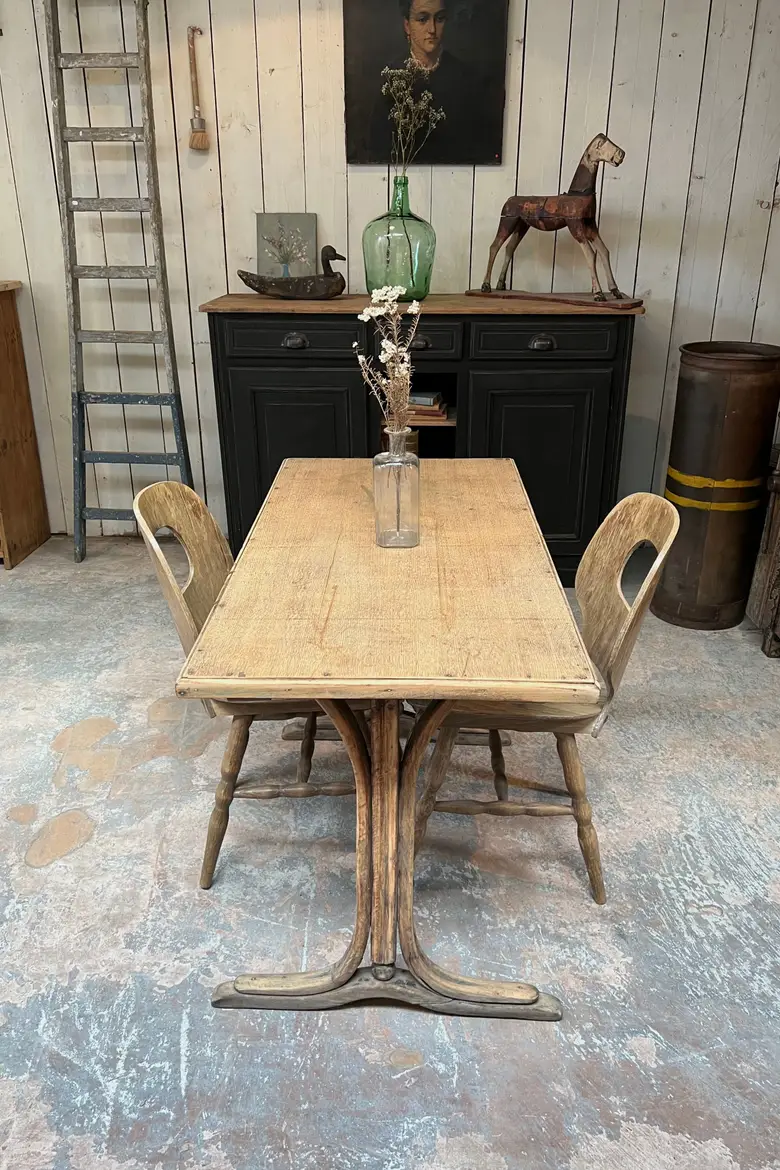 Table bistrot en chêne Début XXème