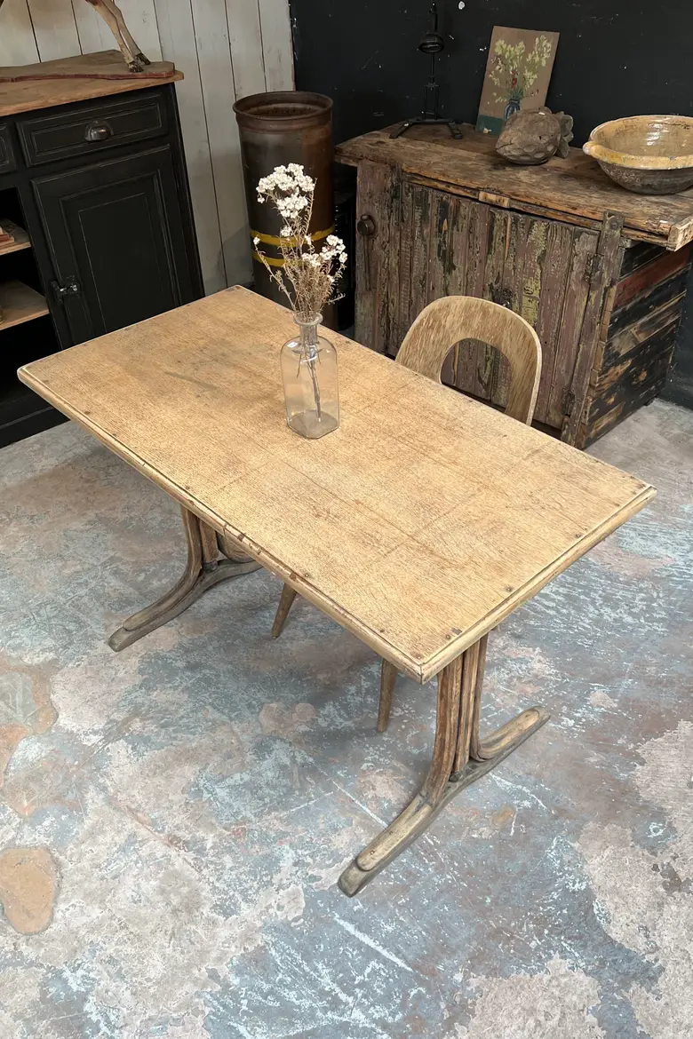 Table bistrot en chêne Début XXème
