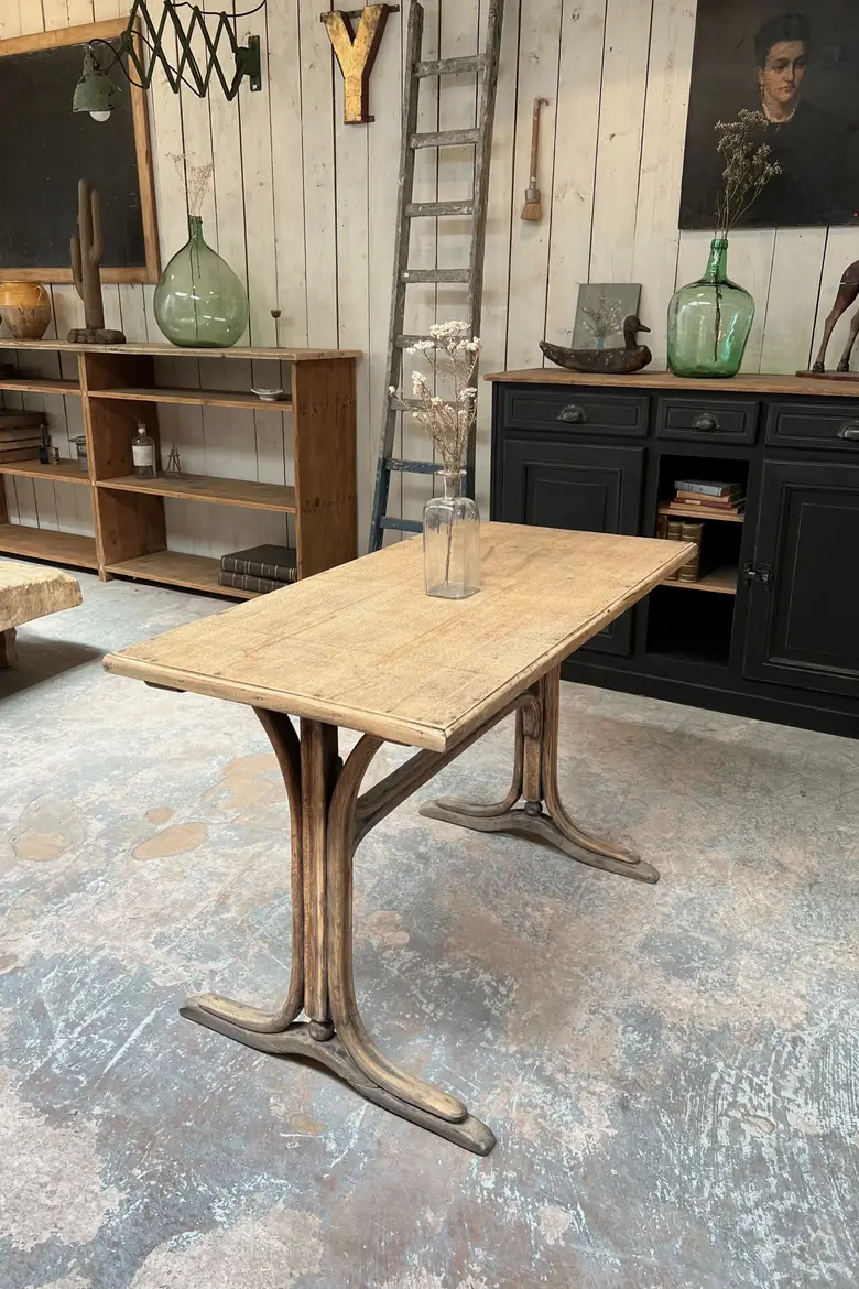 Table bistrot en chêne Début XXème