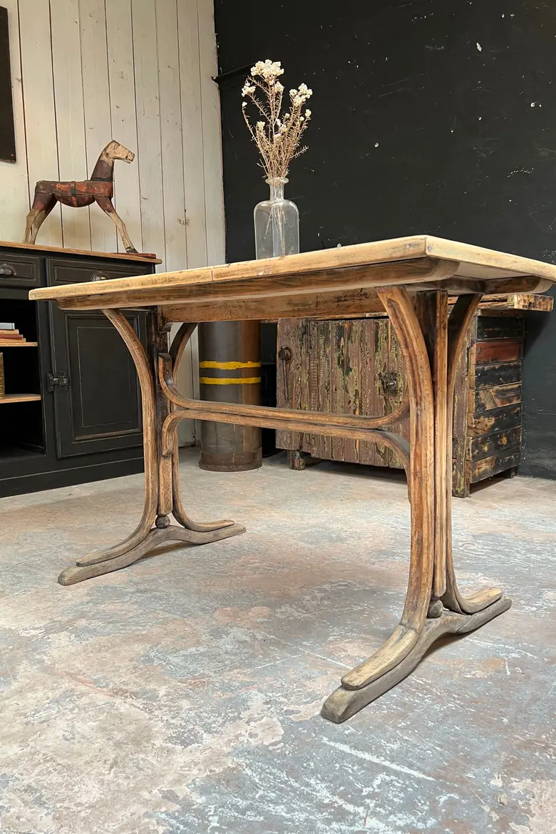 Table bistrot en chêne Début XXème