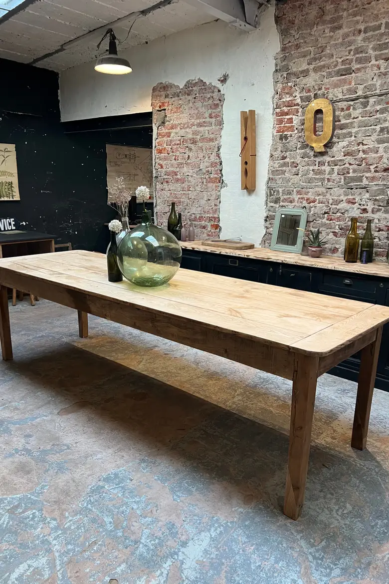 Table d’atelier en chêne Début XXème