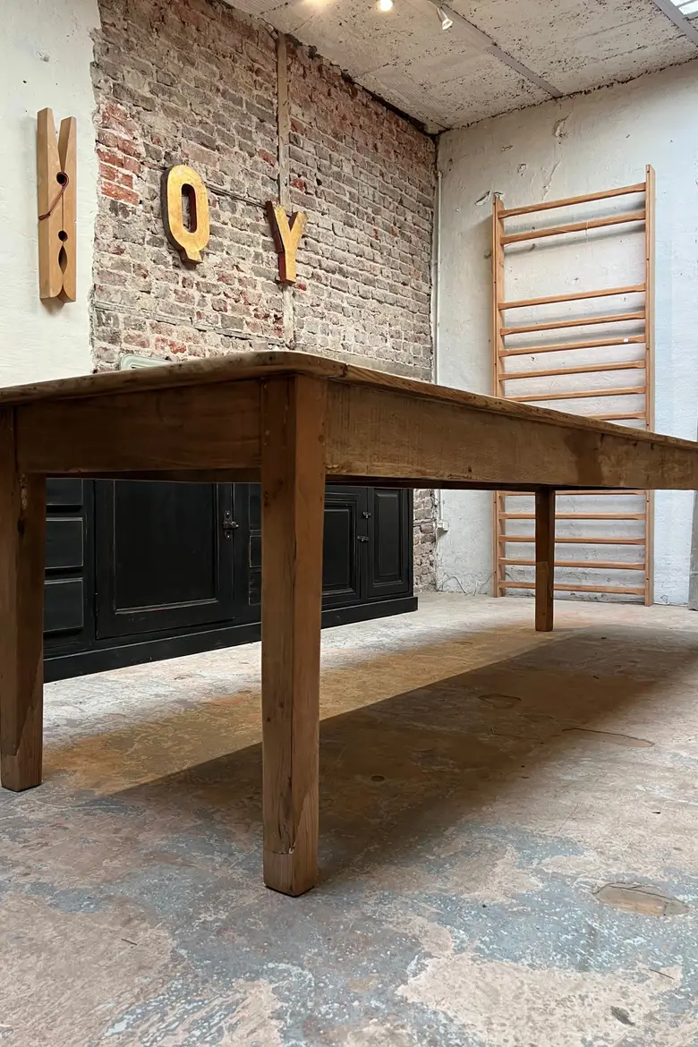 Table d’atelier en chêne Début XXème