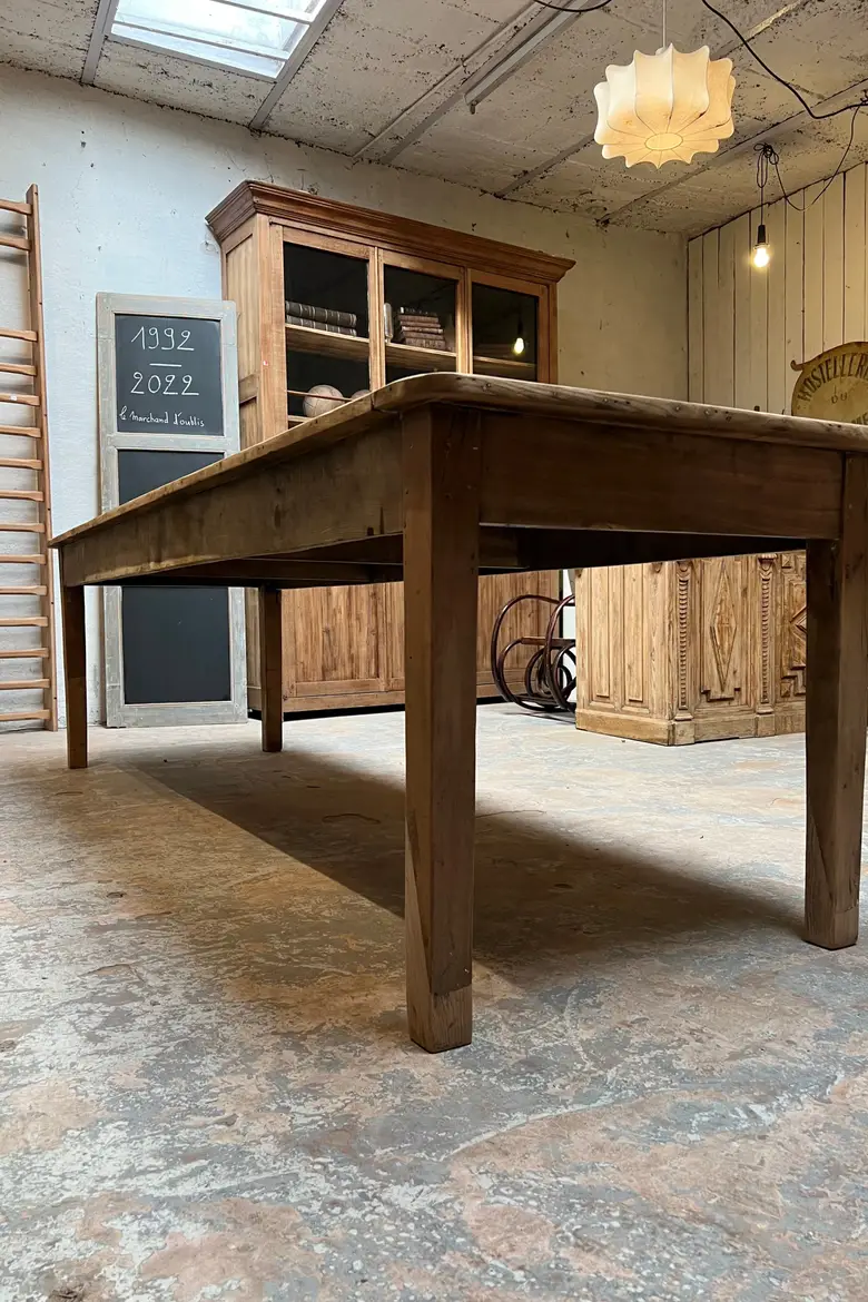 Table d’atelier en chêne Début XXème