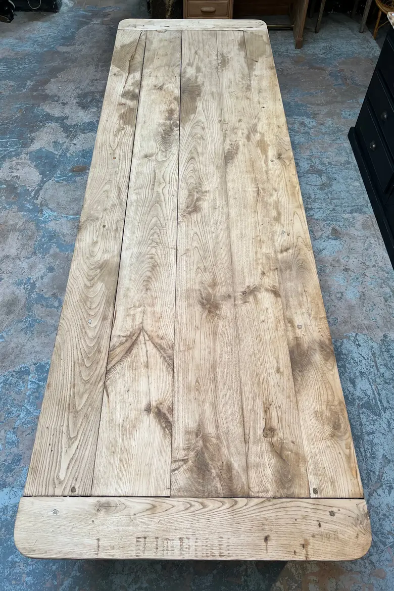 Table d’atelier en chêne Début XXème