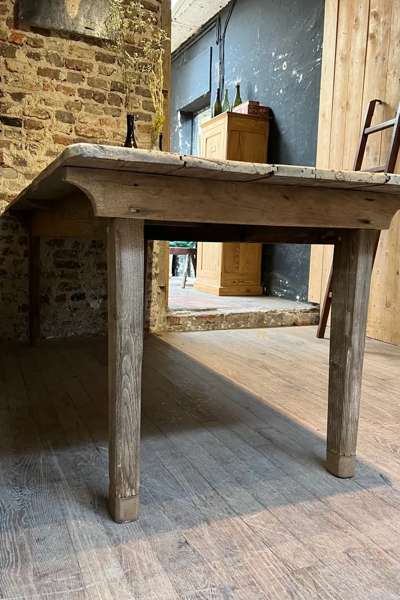Table d’atelier en sapin Début XXème