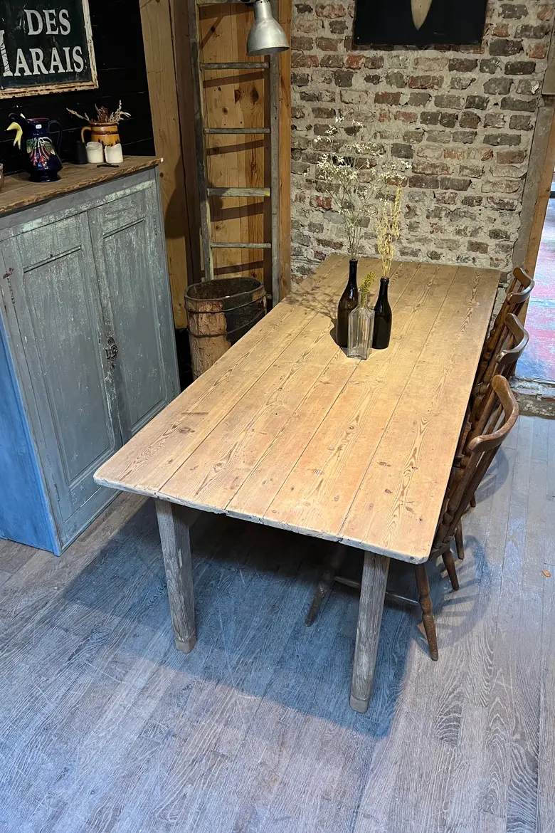 Table d’atelier en sapin Début XXème