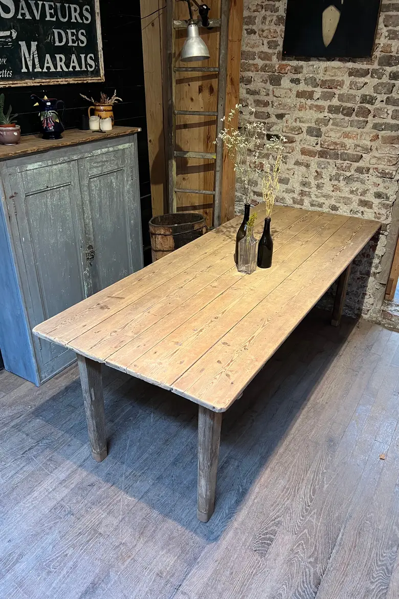 Table d’atelier en sapin Début XXème
