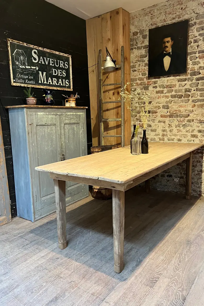 Table d’atelier en sapin Début XXème