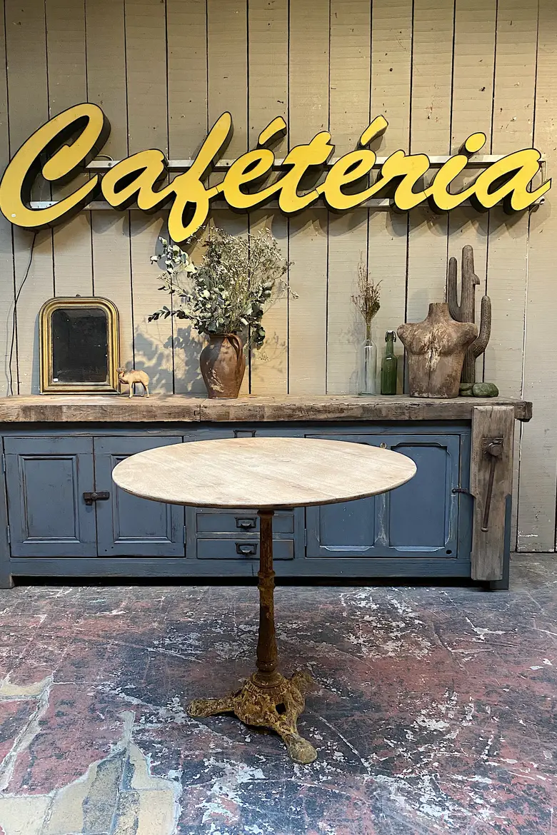 Table de bistrot en chêne Début XXème