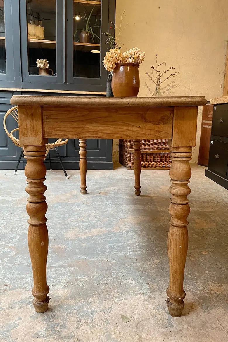 Table de bistrot en orme Début XXème