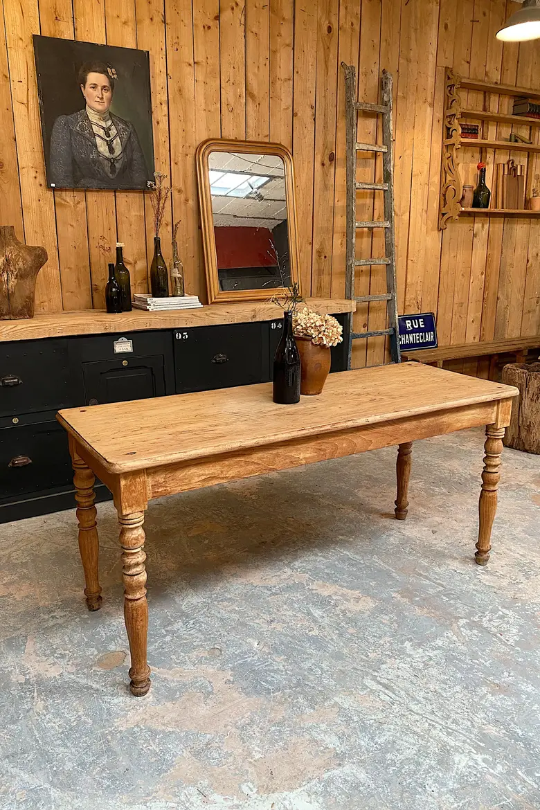 Table de bistrot en orme Début XXème