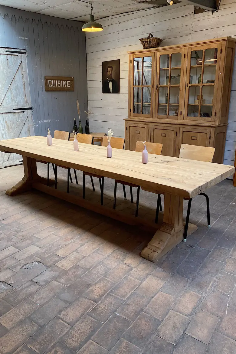 Table de château en chêne Fin XIXème