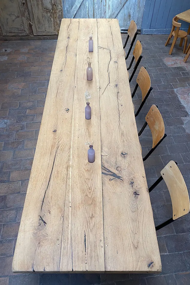 Table de château en chêne Fin XIXème
