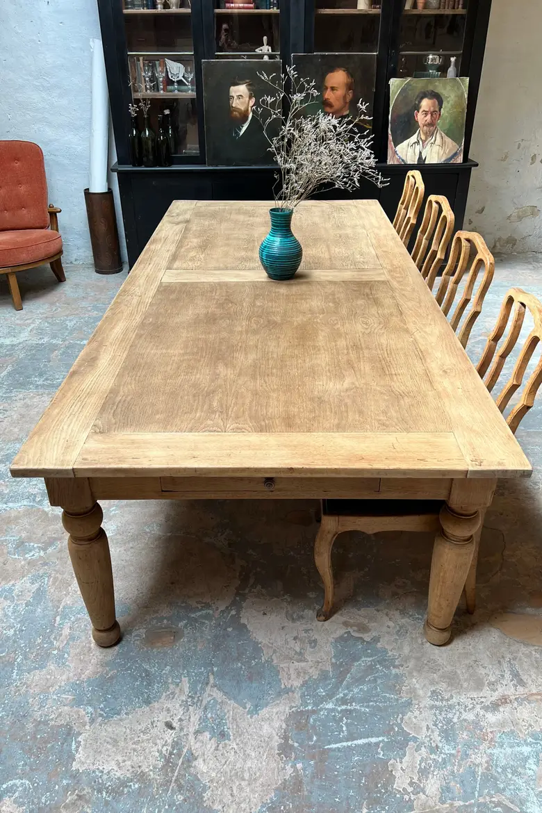 Table de conférence en chêne Début XXème