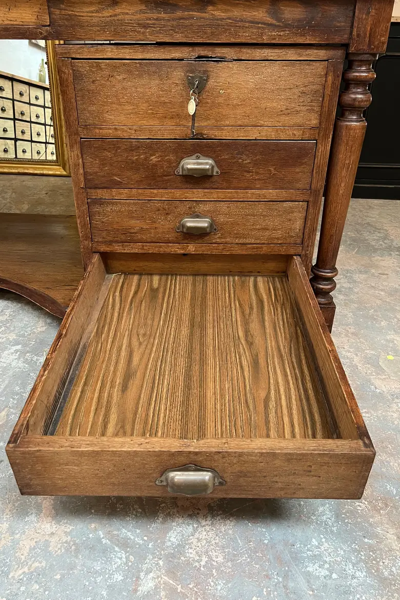 Table de drapier en chêne Début XXème