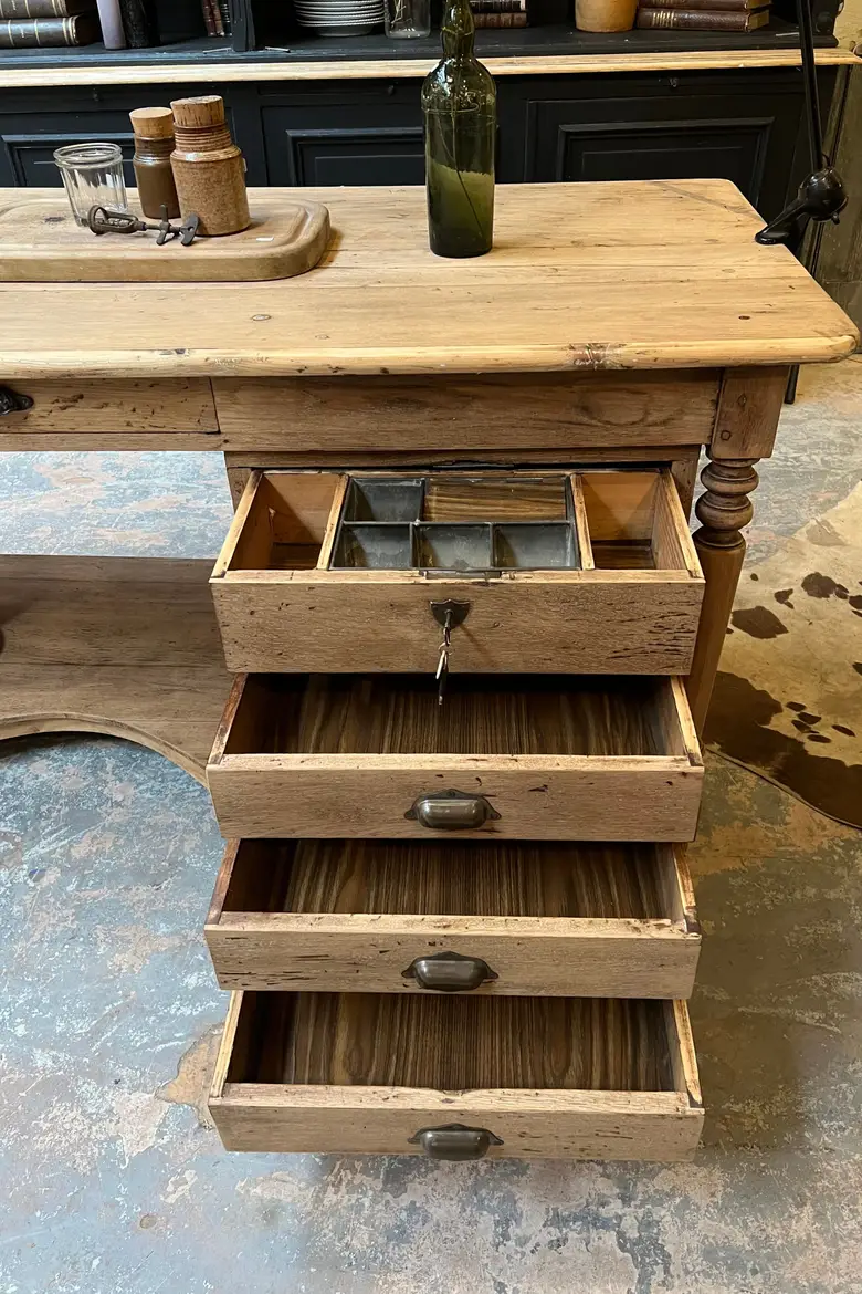 Table de drapier en chêne Début XXème