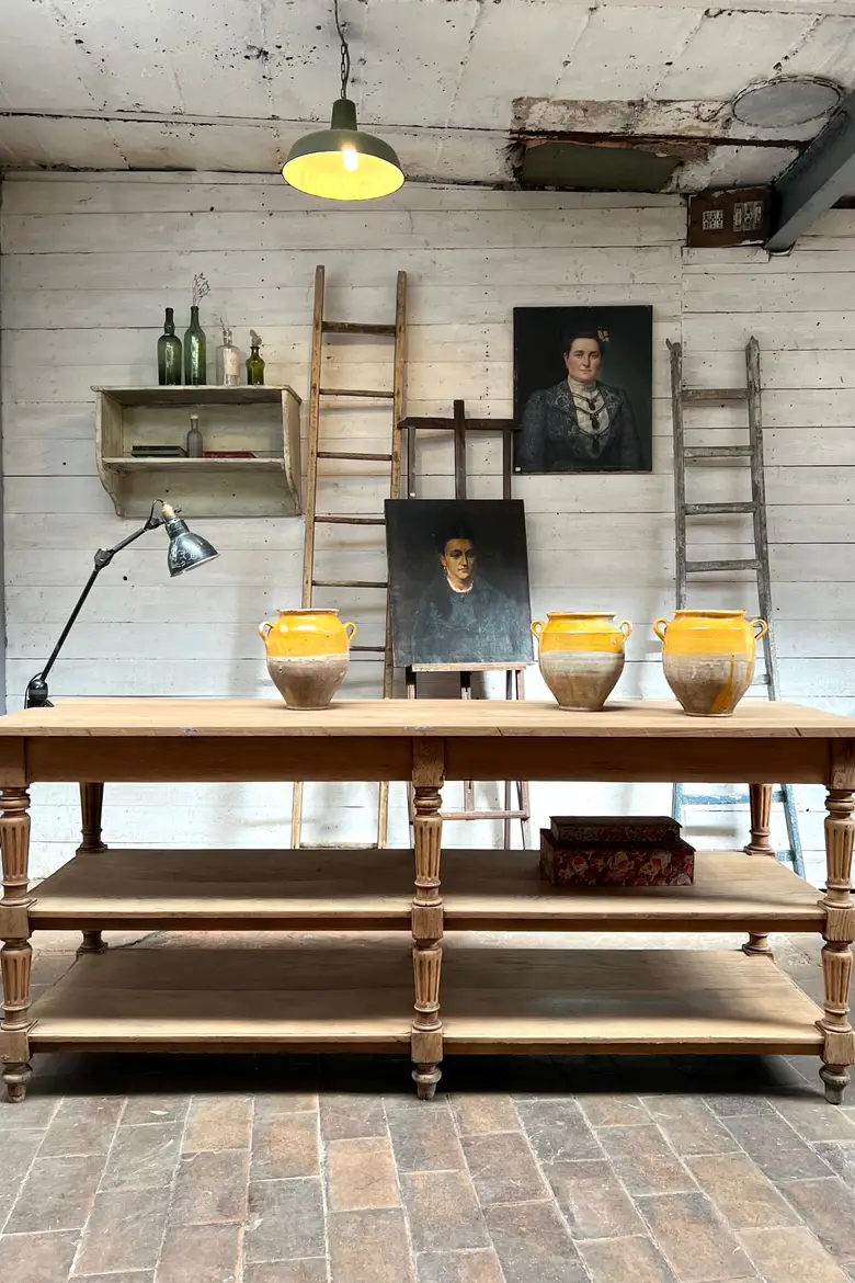 Table de drapier en chêne Début XXème