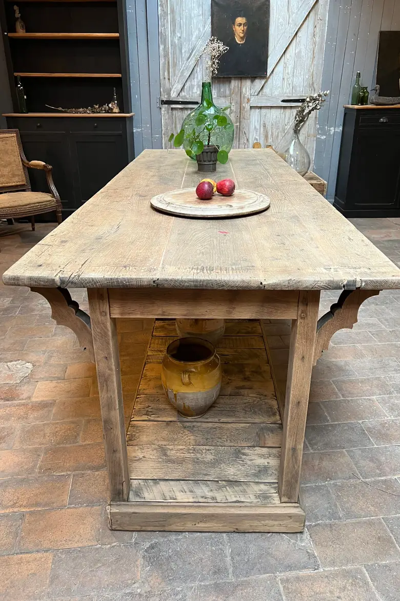 Table de drapier  en chêne Début XXème