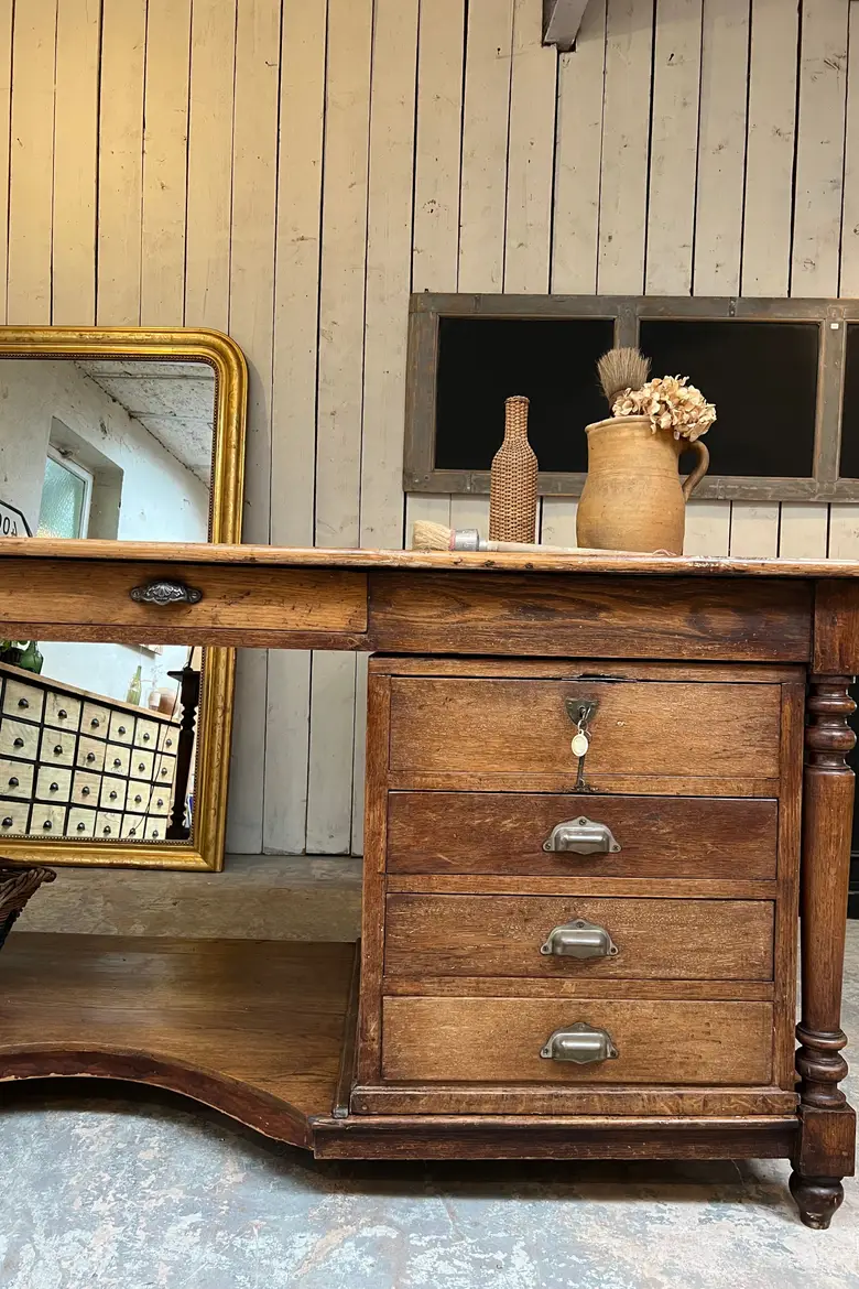 Table de drapier en chêne Début XXème