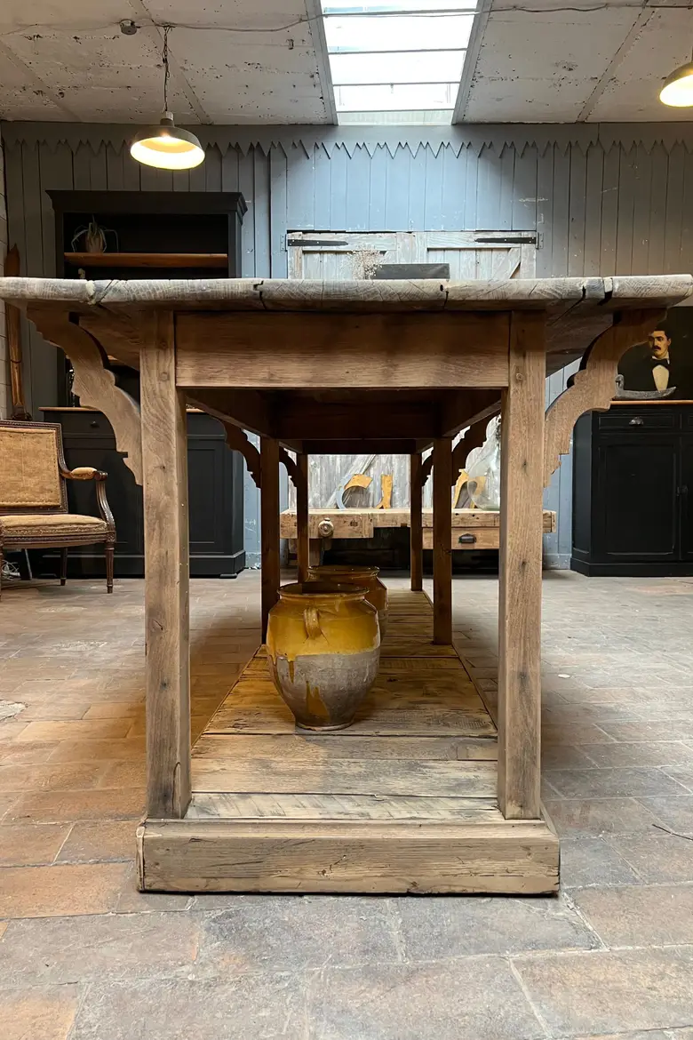 Table de drapier  en chêne Début XXème