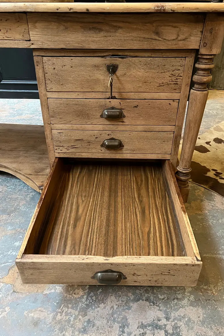 Table de drapier en chêne Début XXème