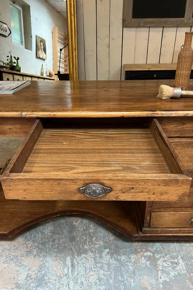 Table de drapier en chêne Début XXème