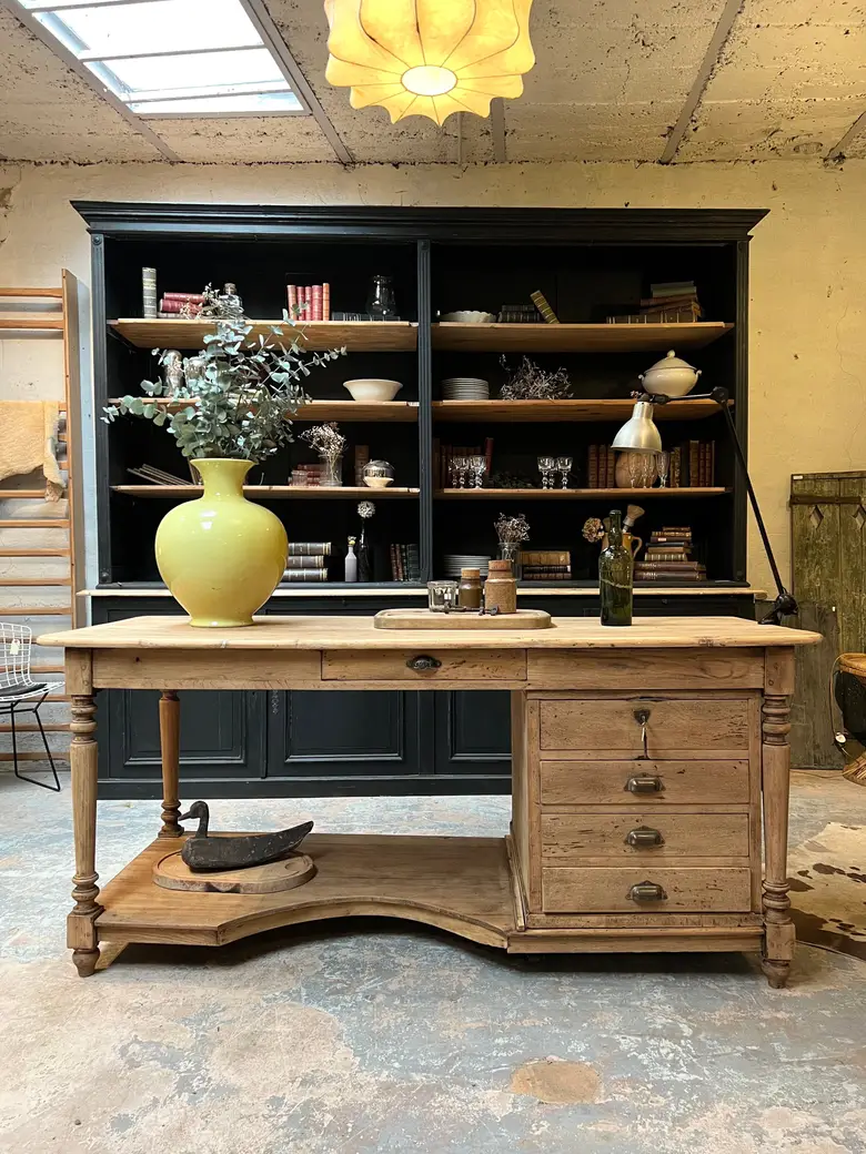 Table de drapier en chêne Début XXème