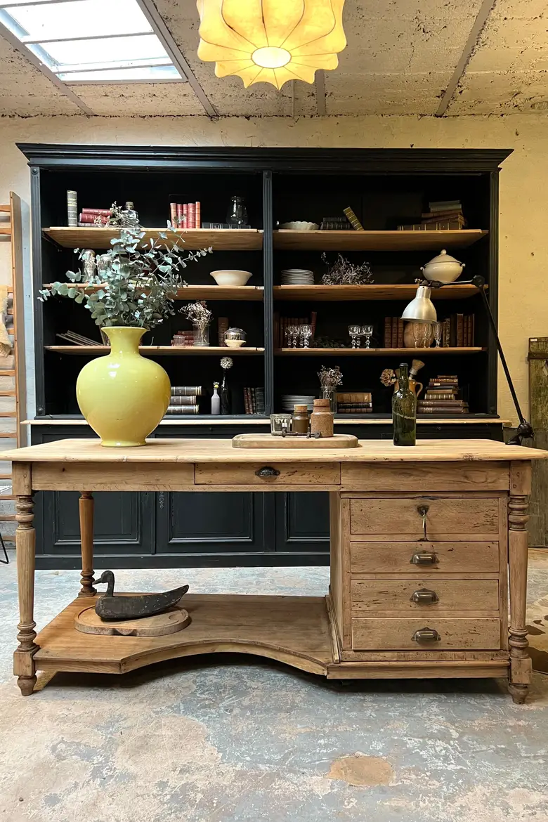 Table de drapier en chêne Début XXème