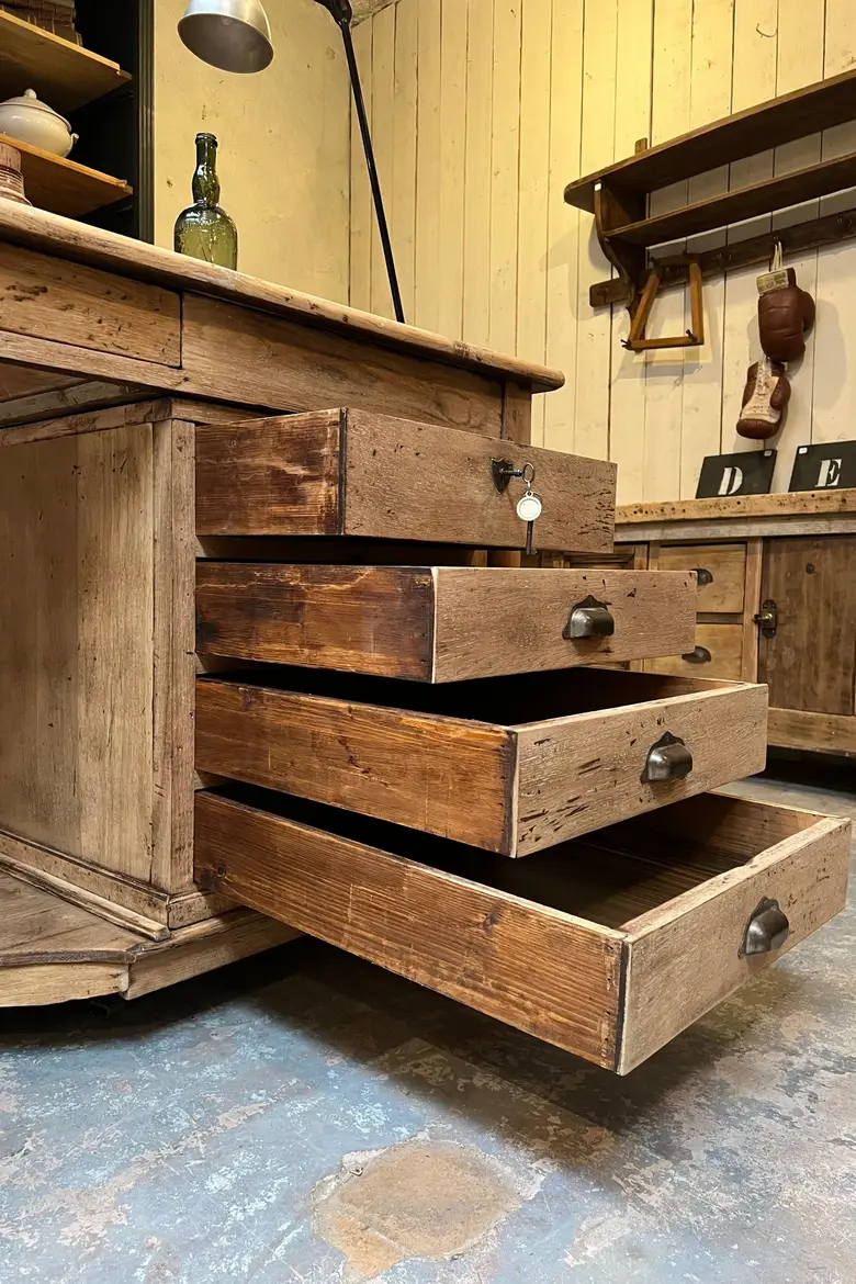 Table de drapier en chêne Début XXème