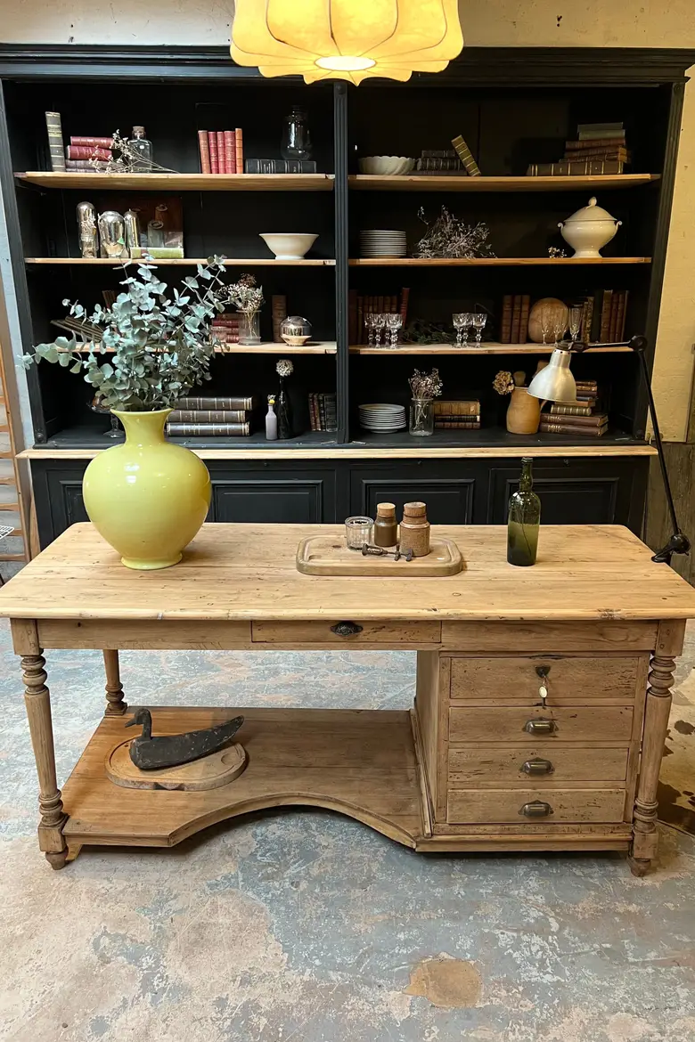 Table de drapier en chêne Début XXème