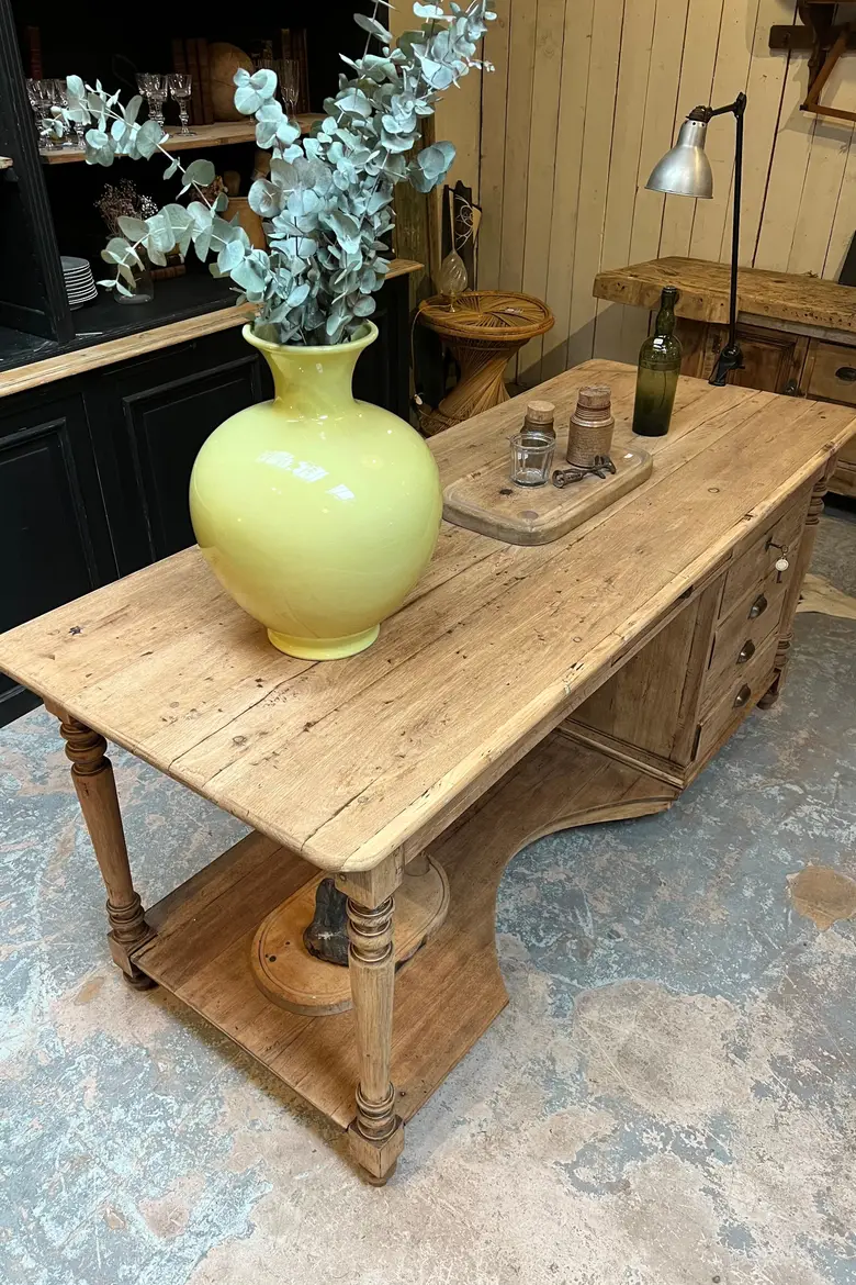 Table de drapier en chêne Début XXème
