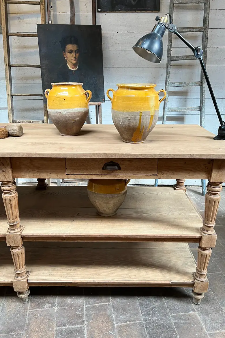 Table de drapier en chêne Début XXème