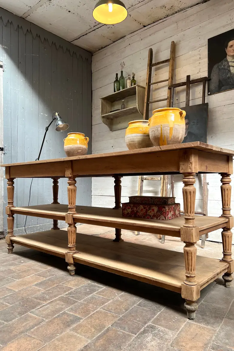 Table de drapier en chêne Début XXème