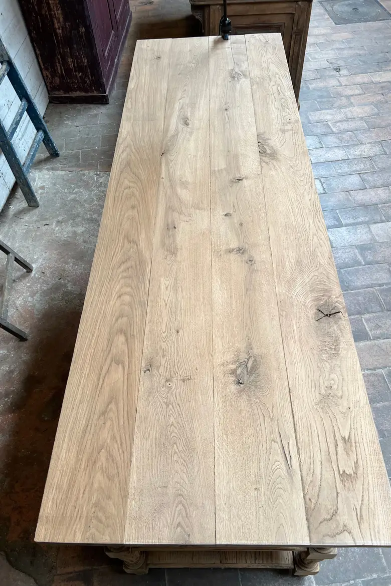 Table de drapier en chêne Début XXème