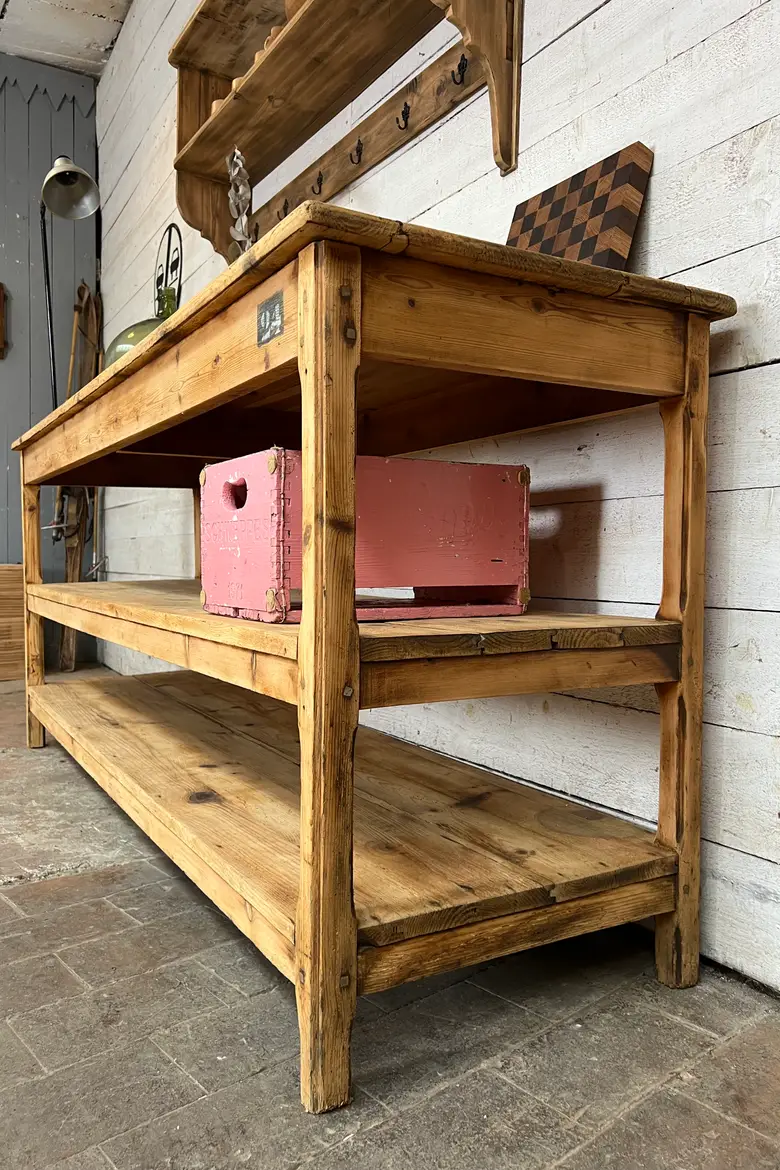 Table de drapier en sapin Début XXème