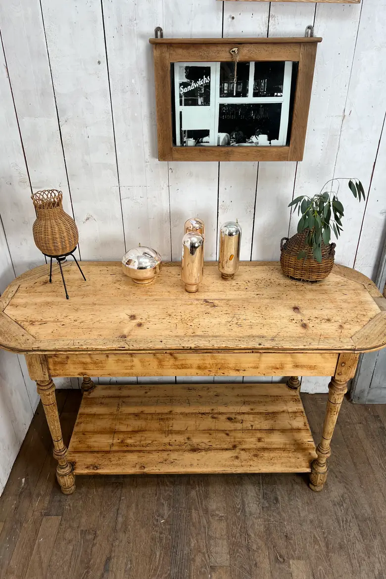 Table de drapier en sapin Début XXème