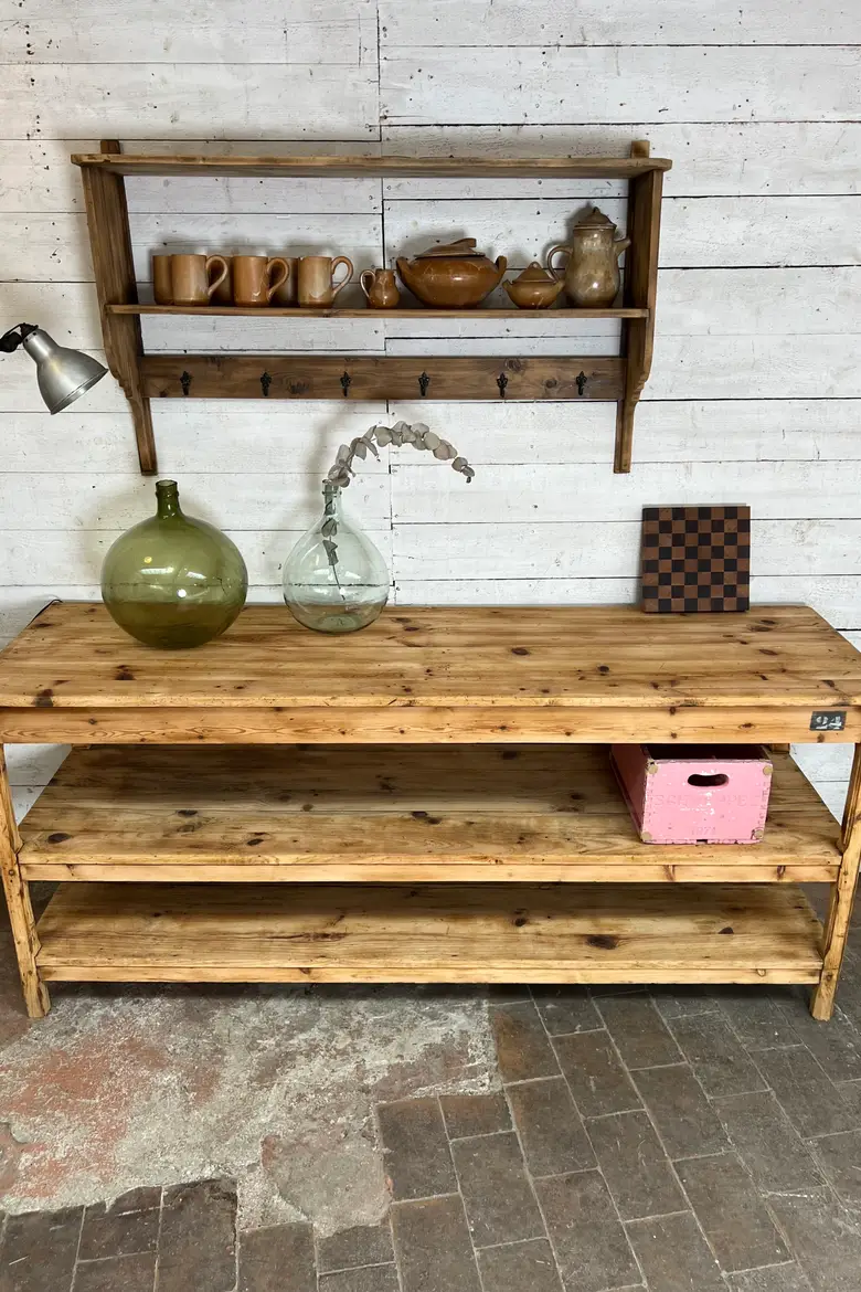 Table de drapier en sapin Début XXème