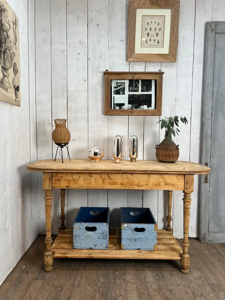Table de drapier en sapin Début XXème