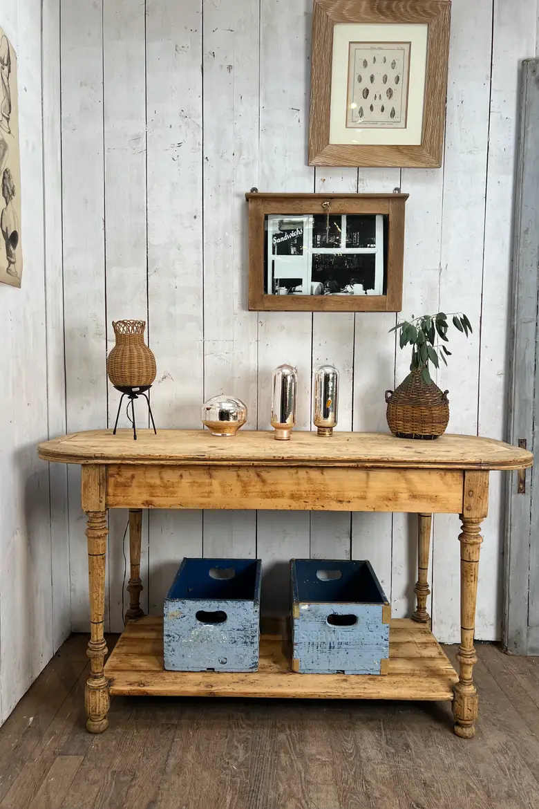 Table de drapier en sapin Début XXème