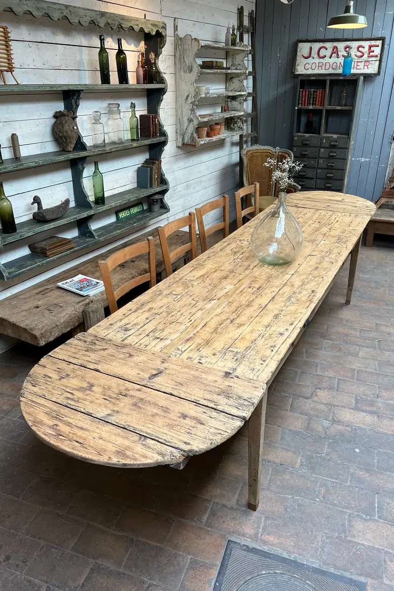 Table de ferme à rallonges XVIIIème