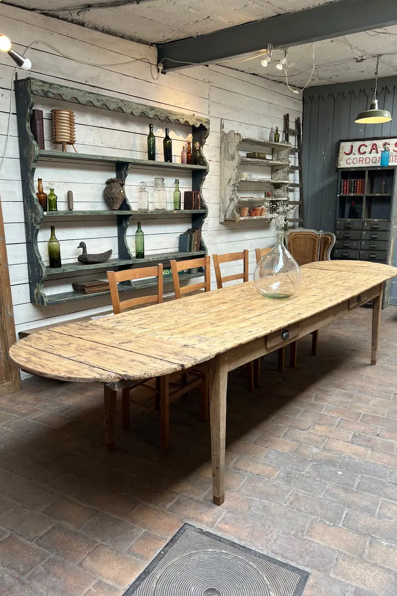 Table de ferme à rallonges XVIIIème