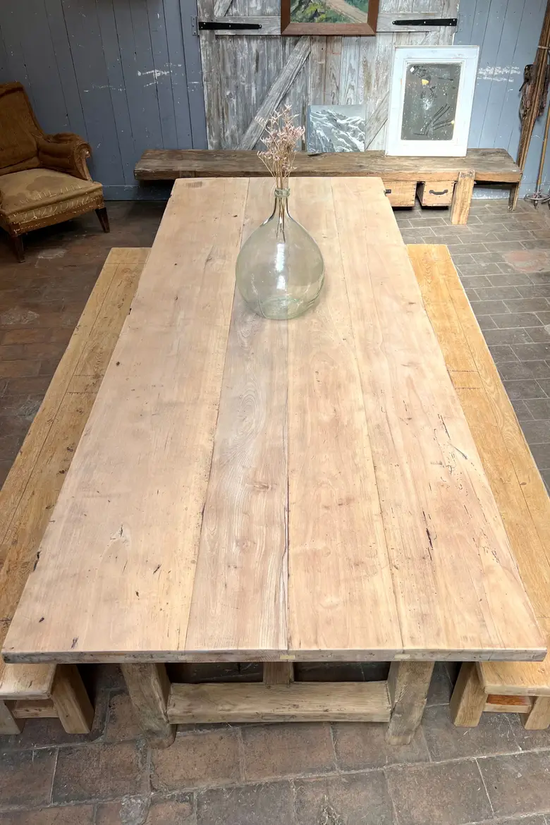 Table de ferme en bois Début XXème