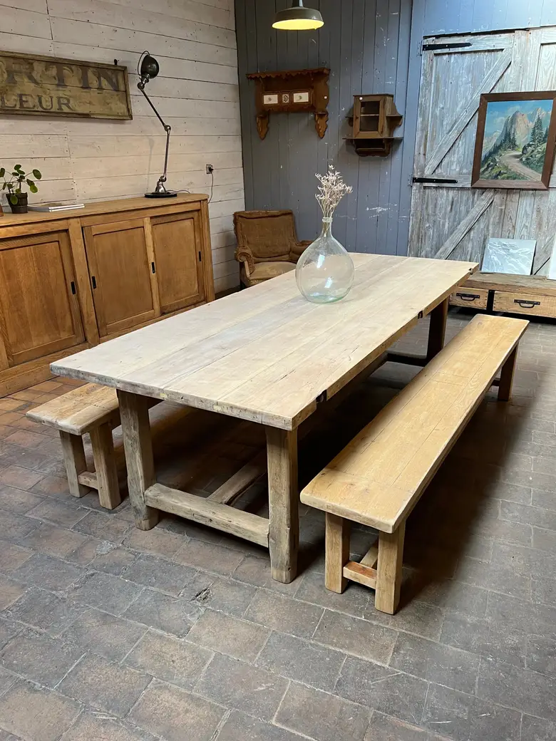 Table de ferme en bois Début XXème