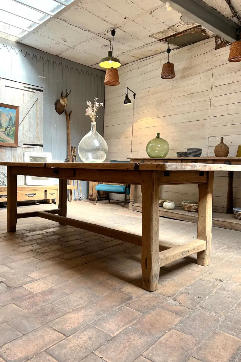 Table de ferme en bois Début XXème