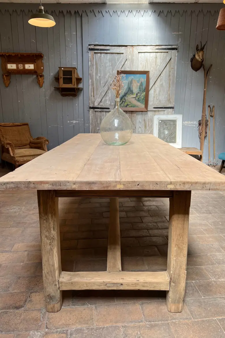 Table de ferme en bois Début XXème