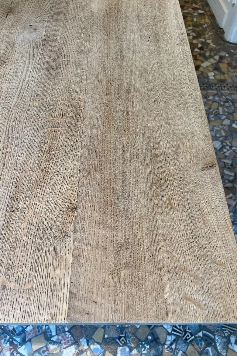 Table de ferme en chêne 1960