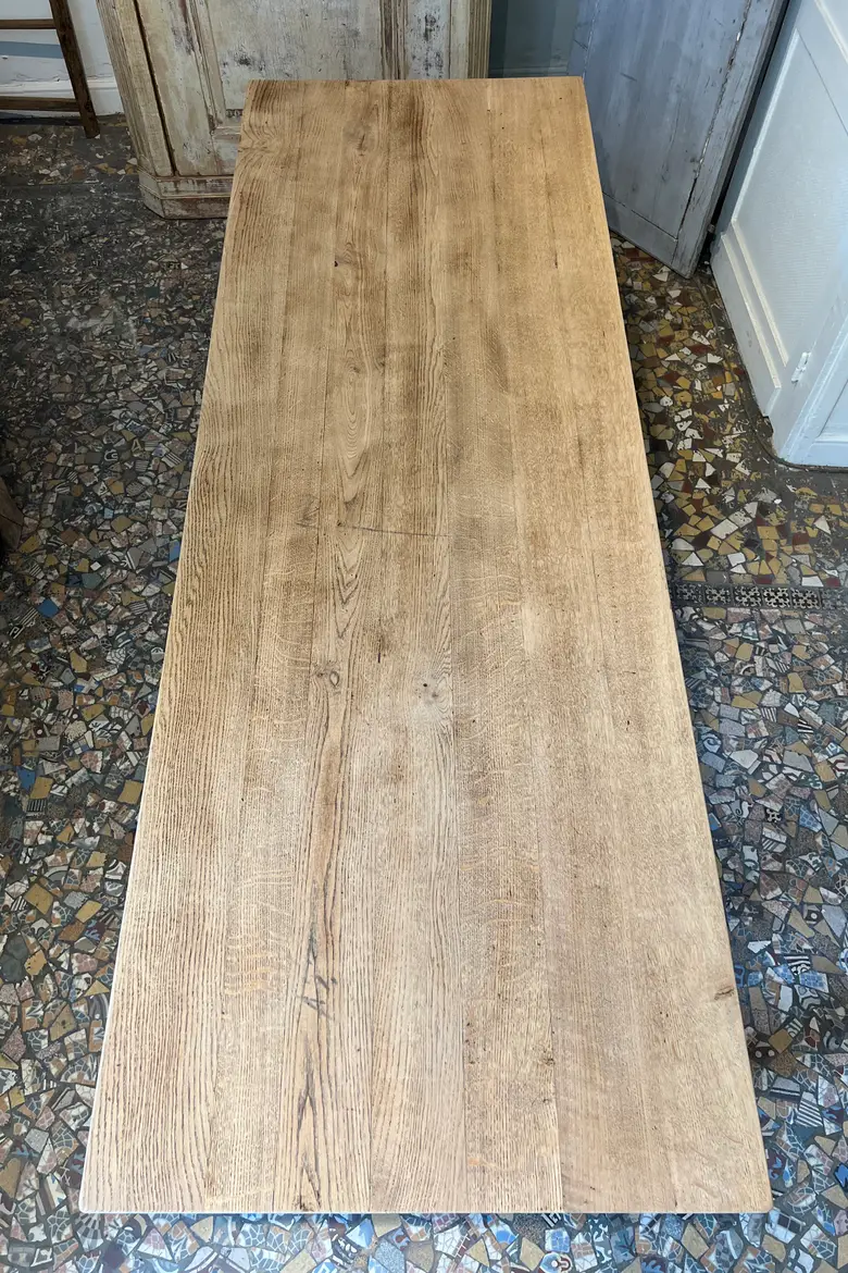 Table de ferme en chêne 1960