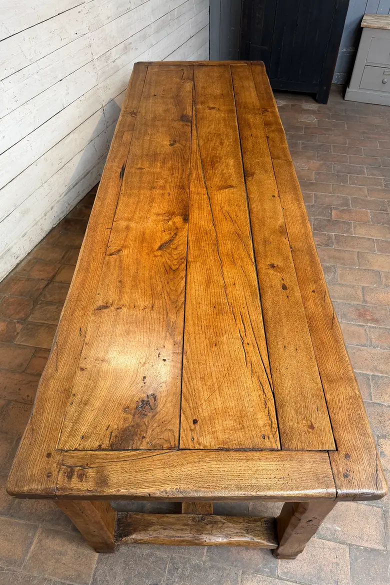 Table de ferme en chêne 19ème
