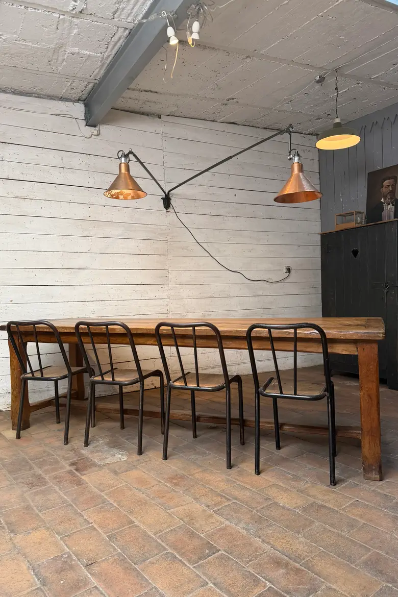 Table de ferme en chêne 19ème